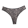 Nahtloser Tanga mit Leopardenmuster aus weichem, elastischem und atmungsaktivem Stoff - Aprikose Schwarzes Leopardenmuster