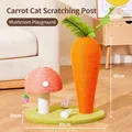 Griffoir pour chat en forme de carotte et champignon en corde de sisal naturelle - Aire de Jeux de Champignons
