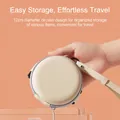Foldable kids sunglasses with round beige storage case featuring a 12cm diameter - Foldable Glasses Storage Case