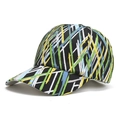 Berretto da baseball stile street con pennellate di graffiti colorati su nero - Taglia unica / Verde