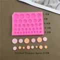 Stampo in silicone rosa per dischi di fondente tondi in varie misure da 0,5 a 1,4cm - Stampo Bordo Rotondo