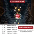 Christmas window sticker size chart showing dimensions for static cling holiday decals - SDHZUV-14E Style