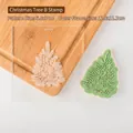 Acrylic Christmas tree fondant stamp and cutter for holiday baking and cookie embossing - Christmas Tree B - Stamp