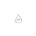 Polished silver stainless steel handbag pendant with ring for jewelry making - Top Handle Bag / Silver