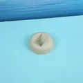 Matte grey-white PE floating jewelry display box base for rings and brooches - Light Green Round Base
