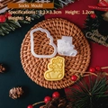 Christmas socks cookie mold set with plastic stamp for festive holiday DIY baking - E3030-Christmas Sock