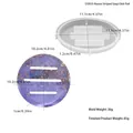 Silicone mold for round striped soap dish and purple glitter resin craft creation - Round Striped Soap Pad Mold