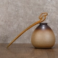 Forcina per capelli in legno di sandalo verde fatta a mano con intaglio di nuvole - Sandalo verde Nuvole di buon auspicio