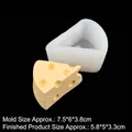 Triangle slice cheese silicone mold for handmade candles and soap DIY crafts - Small Triangle / Transparent