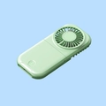 Portable mint green foldable handheld USB fan with flat minimalist design and stand - X30 Standard Speed Green