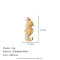Seahorse pendant in 18K gold plated stainless steel with high mirror polish finish - Seahorse Pendant