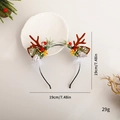 Christmas reindeer antler headband with brown felt, red berries and white feathers - Feather Pine Cone