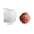 Nativity relief silicone mold for round candle holder with precise size measurements - Star Life/Nativity Scene
