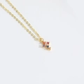 Collana minimalista in oro con ciondolo a croce e pietre preziose dai colori vivaci - Croce in Zircone Arcobaleno (Piccola)