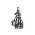Colgante mano calavera plateado de acero inoxidable pulido para collar estilo hip hop - Solo Colgante (Sin Cadena)