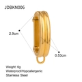 Minimalist golden stainless steel jewelry connector, 2.9cm waterproof bikini pendant component - Gold Polished Long Buckle (JDBKN006)