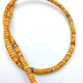 Perle in pietra a disco giallo-arancio per gioielli fai-da-te accessori fatti a mano - 2*4mm/filo circa 130 pezzi / Giallo