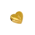 Golden 18K stainless steel heart pendant necklace featuring embossed letter U detail - Letter J / Steel