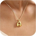 Polished gold letter A pendant necklace for women with a delicate box chain finish - Gold A