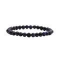 Pulsera de ojo de tigre y piedra volcánica con cuentas de piedra natural de 8mm - Diámetro de Cuenta 6mm / Ojo de Tigre Azul / Piedra de Lava