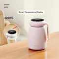 Smart mushroom thermos in peach pink with LED temperature display and 320ml capacity - Peach Pink (Smart Temp Display)
