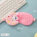 Pink plush sleep mask with cartoon cat embroidery and dimensions 19.5x9cm 19g - Pink Westie Dog