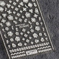 3D-geprägte weiße Blumen-Nagelaufkleber TS-440 mit feinen floralen Mustern - TS-440 Einfache Blume - Geprägt
