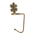 Antique bronze snowflake Christmas stocking holder for fireplace mantle decoration - Snowflake / Antique Bronze