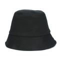 Sombrero de pescador clásico minimalista de algodón negro con textura de tejido de sarga - Negro