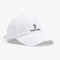 White quick-dry baseball cap with MOUNT GREEN embroidery and laser-cut vents - White