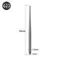 Solid G23 titanium insertion taper 1.6mm gauge with 30mm length for body piercing jewelry - G23 Titanium-Internal Thread 1.0mm Thickness 1.6mm