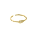 Minimalist adjustable gold teardrop ring made of S925 sterling silver for women - Adjustable Open / 18K Gold