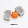 Set di stampi in silicone a zucca 3D media per mousse di cioccolato e sapone fai-da-te - Medio - Grigio
