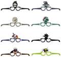 8-pack Halloween paper glasses with skull, witch and bat designs for party costumes - One Size / Halloween Paper Glasses
