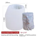 Wolf head sculpture cylinder silicone mold for DIY candles and plaster handmade ornaments - Wolf Cylinder