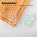 Mushroom house embossed cookie mold with clear acrylic stamp for forest theme baking - House B Embosser