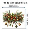 Detailed product size chart for Christmas ornaments wall sticker measuring 30x25cm - 25*30CM Bagged Packaging