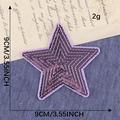 Purple sequin star patch for clothing decoration, 9cm size DIY embroidery accessory - Purple