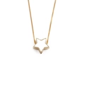 Elegant gold plated star pendant necklace for women with geometric drip oil design - Star / Gold