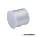 Transparent 1.0mm elastic crystal string for DIY jewelry making, 80 meters per roll - 1.0mm Transparent White approx 80m/Roll