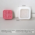 Square DIY silicone mold for soaps with fortune text and pink handmade soap craft - Abundant Wealth