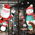 Christmas window decals with Santa, snowman, and penguin designs for glass decoration - Layout (60*90cm)