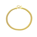 Elegante collar de cadena de serpiente plana de acero inoxidable dorado para mujer - Collar de Cadena de Serpiente (N1231) / Dorado
