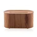Ultrasonic flame lamp aroma diffuser and humidifier in elegant dark wood grain finish - Wood Grain