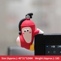 Mini red fire extinguisher cartoon figurine for car dashboard and monitor screen decoration - 40x31x52mm / Type B Farting Extinguisher