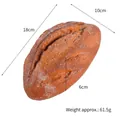 Artificial rye bread model 18cm dark brown faux bread display prop weighting 61.5g - Brown-colored Diamond-shaped Open Bread