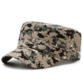 Adjustable digital camouflage cadet cap with a flat top and wide sun visor for outdoor wear - Adult Style (54-59cm) / Desert Digital Camouflage