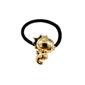 Gouden metaal zeepaardje hanger zwarte haarband mode paardenstaart haaraccessoire - Zeepaardje Stijl