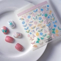 5D embossed butterfly nail stickers with floral patterns for 3D DIY manicure art - Macaron Butterfly (FEB-339)