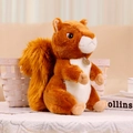 Cute orange-brown plush squirrel toy with a big fluffy tail and soft white chest - Squirrel / 17cm (0.1kg)